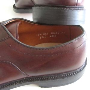 Allen Edmonds Hillcrest Swirl Mocha Leather Shoes, Size 9, Made in USA Men's 27.0cm genuine leather brown type Vintage Second Hand main image 0
